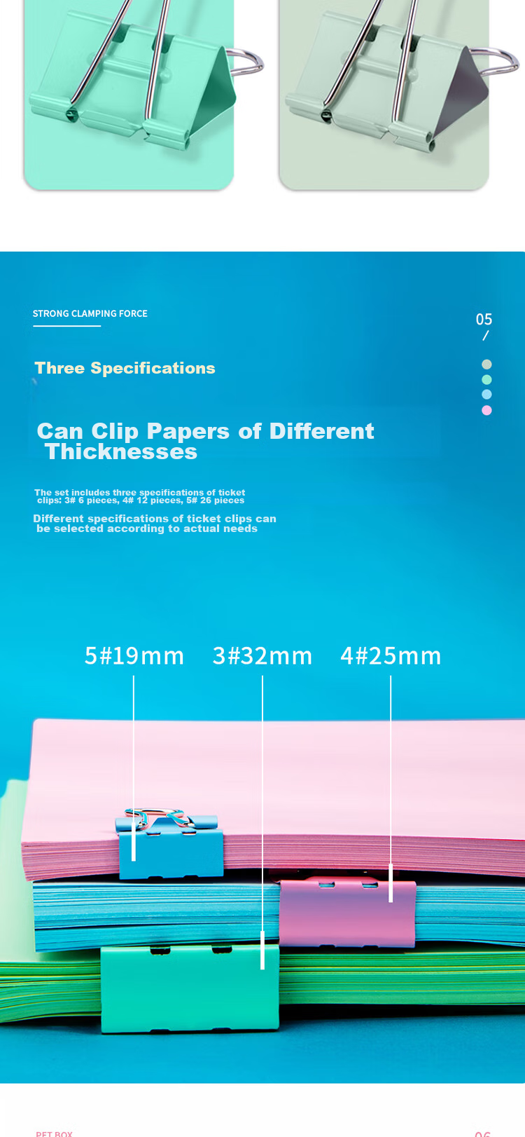 Deli Clip Set of 44, Multi-Size Labor-Saving Pack, Long Tail Clips/butterfly Clips/document Clips, Student Book Clips, Metal Ticket Clips, Study And Office Supplies 8550S 4