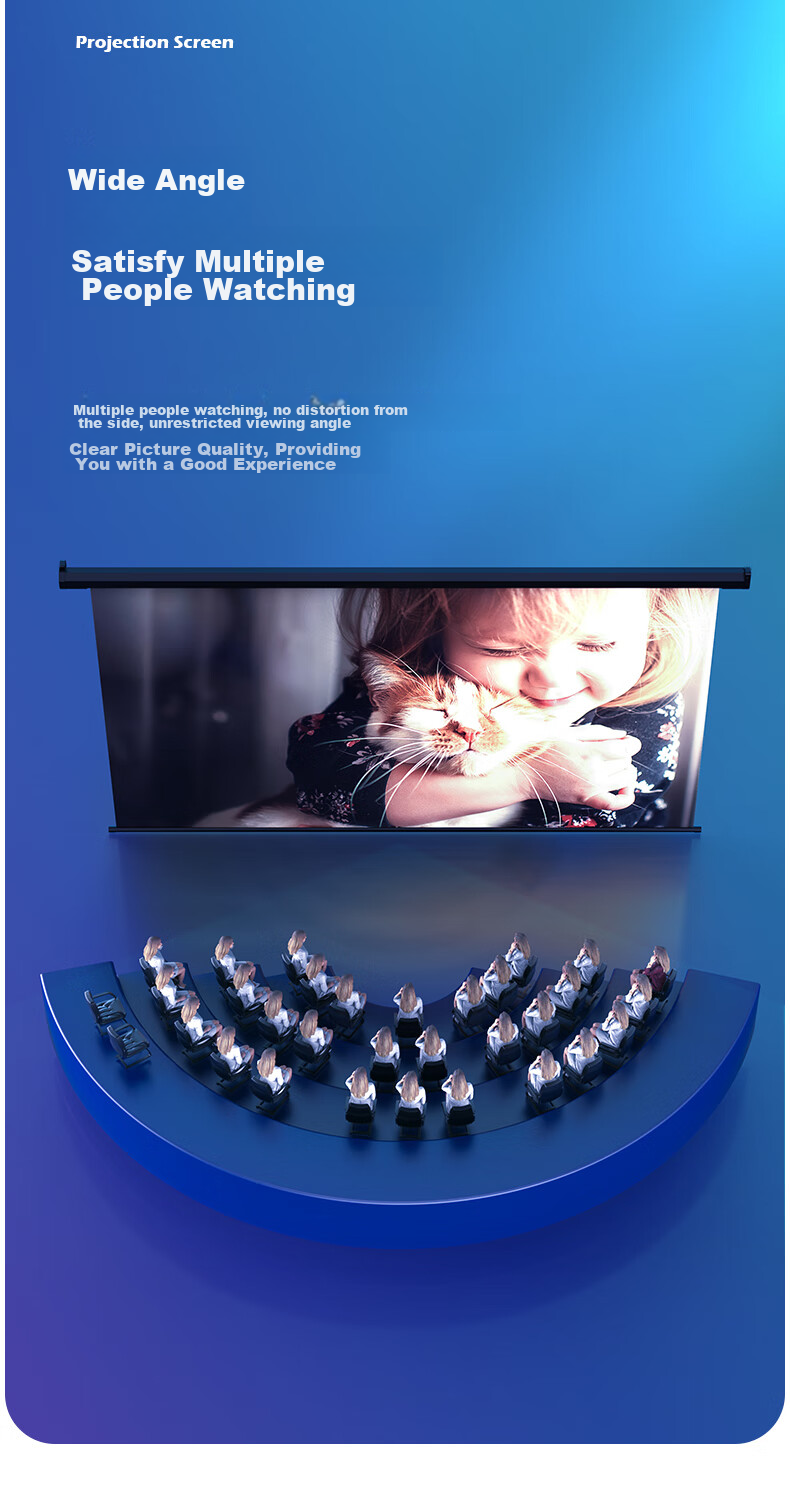 Deli 120-Inch 16:10 (Compatible with 16:9) Remote Control Electric Projection Screen, Compatible with Jianuo, XGIMI, Dangbei Projectors, Projector Screen 50443 14