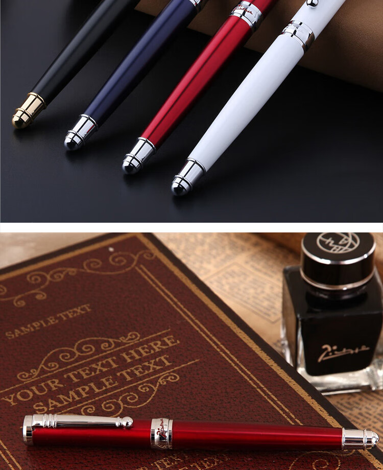 Pimio Fountain Pen, Signature Pen, High-End Business Office Gift, Birthday Present, for Women And Adult Students, Calligraphy Writing Ink Pen, Taylor Series 951 Wine Red 8