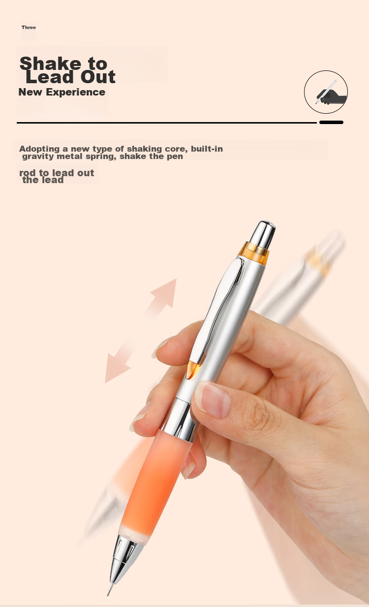 Uni Mitsubishi Automatic Lead Soft Rubber Pencil with Swing-Out Core, Student Writing Pencil M5-617GG, 0.5mm Silver Shaft Blue, 1 Piece 4