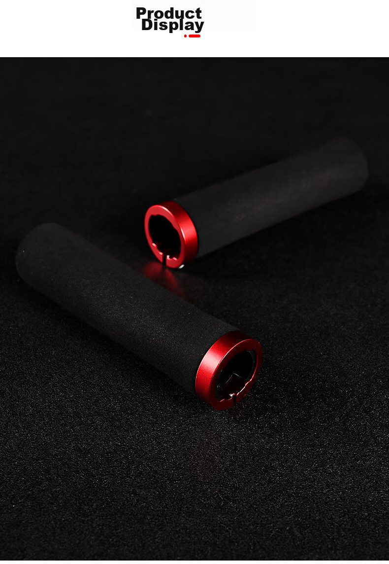 BIKEBROS Bicycle Handlebar Cover, Mountain Bike Foam Shock-Absorbing Handlebar Cover, Cycling Equipment Handlebar Cover, Foam Handlebar Cover, Black And Red Color 10