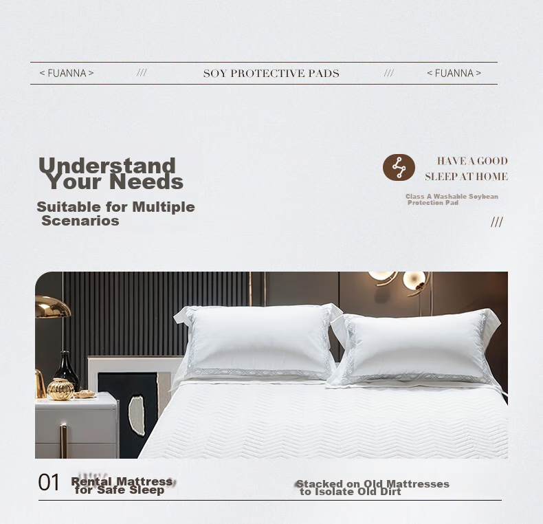 FUANNA Mattress, Dormitory Single Bed A-Class Soybean Protective Pad, Foldable Soft Mat for Students, 0.9-Meter Bed, Bunk Bed, Dormitory Pad 2