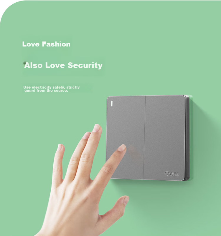 BULL Switch Socket, G12 Series, Two-Way Multi-Control Switch, 86-Type Concealed Large Panel G12K214, Space Gray 10
