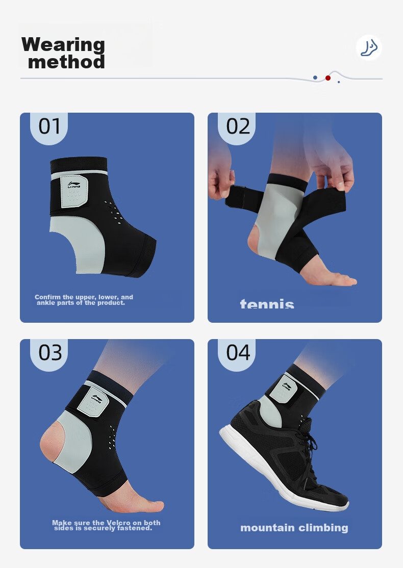 Li-Ning Ankle Brace for Sprain Recovery, Ankle Support for Basketball Sports, Ligament Injury Fixatio 14