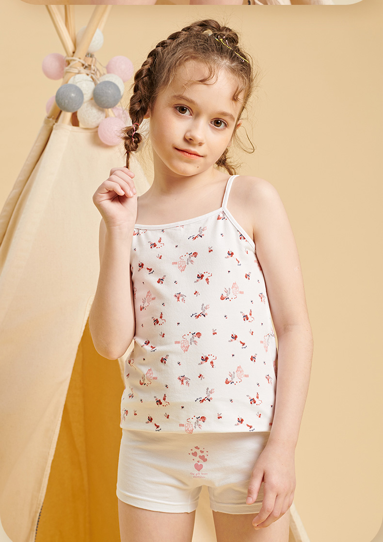 朵熙儿 4条装儿童内裤女童平角裤宝宝四角裤棉质小女孩中大童青少年