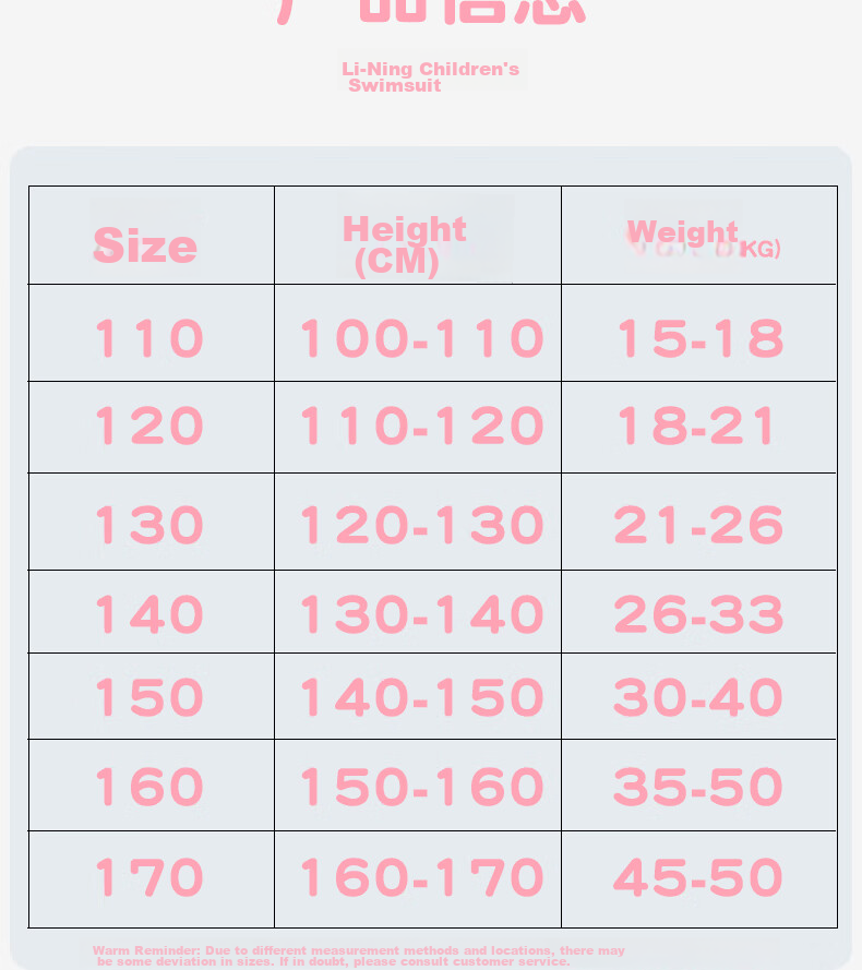 Li-Ning Children's Swimsuit, One-Piece Surfing Suit for Girls, Comfortable Breathable Beach Hot Spring Swimwear 720 Pink 140 12