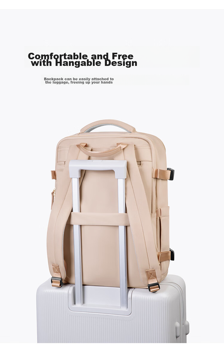 POLO Backpack for Women, Travel Bag, Large Capacity Schoolbag, Luggage Bag with 15.6-Inch Laptop Compartment, Birthday Gift 13
