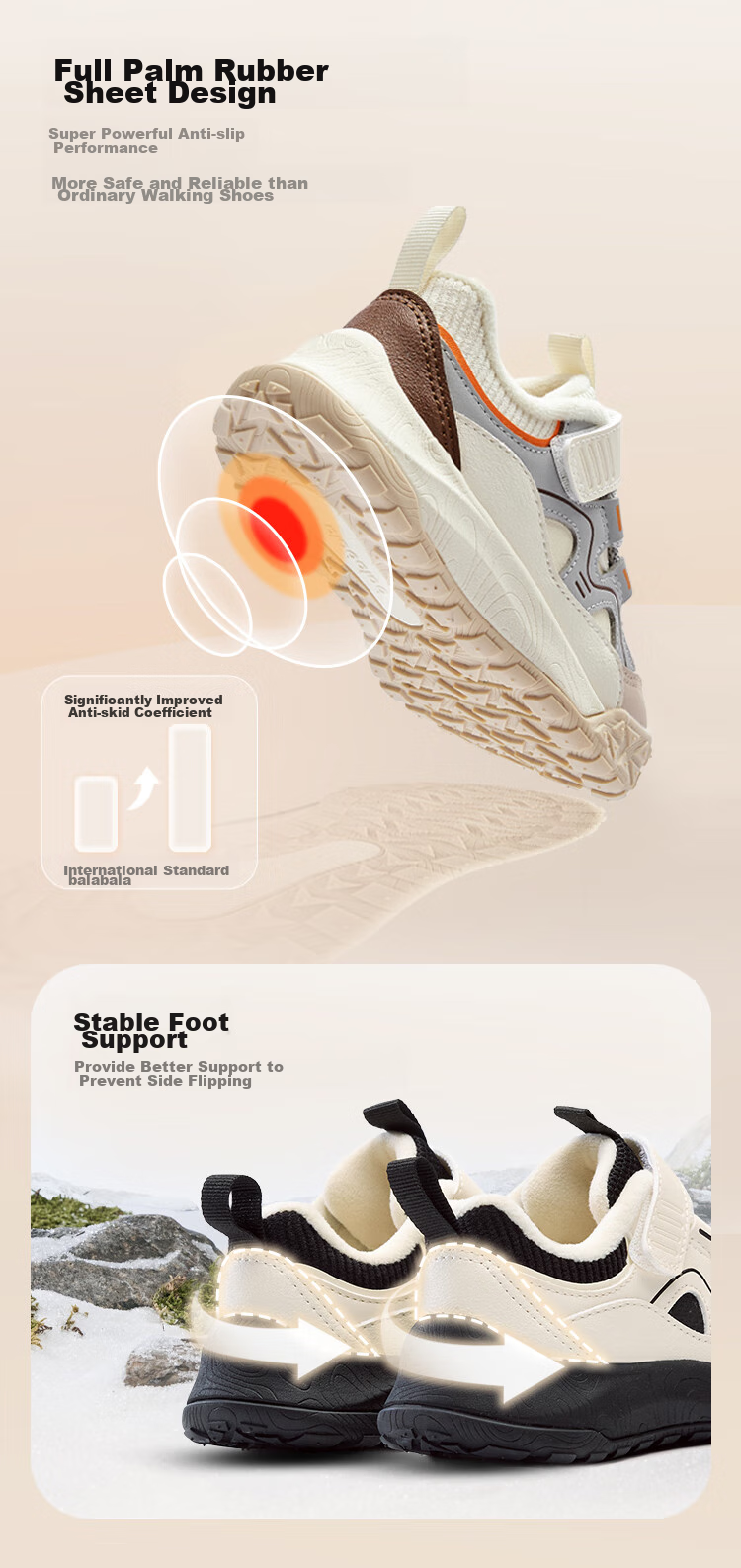BALABALA Children's Shoes, Toddler Walking Shoes for Boys And Girls, Autumn And Winter Outdoor Steady Walking Fleece-Lined Non-Slip Footwear for Babies 5
