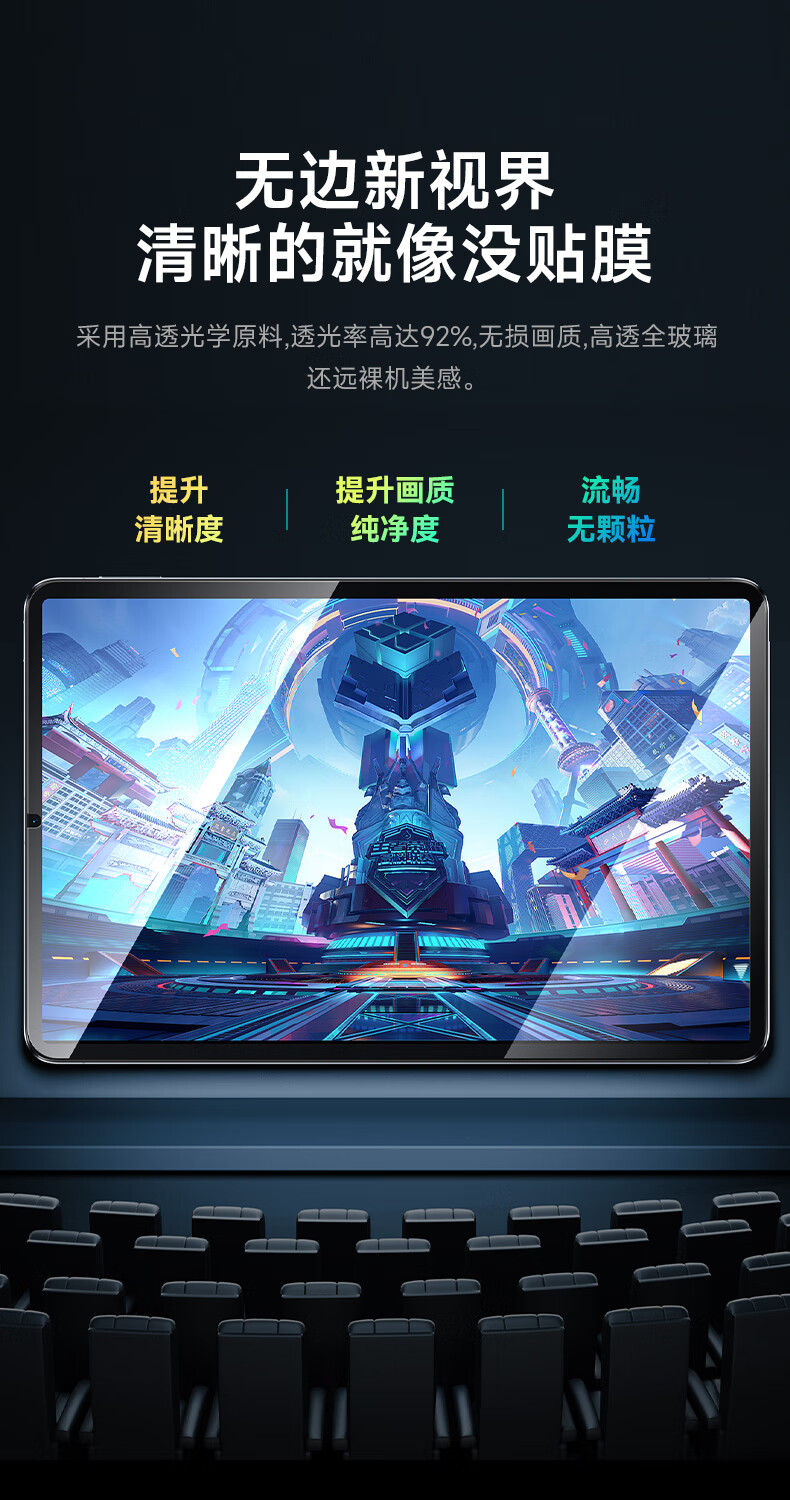 CangHua Tempered Glass Screen Protector for Xiaomi Pad 5/5 Pro, 11-Inch 2021 Model, Protective Film for Xiaomi Pad Tablet, Full Coverage Anti-Drop Anti-Fingerprint HD Screen Protector 5