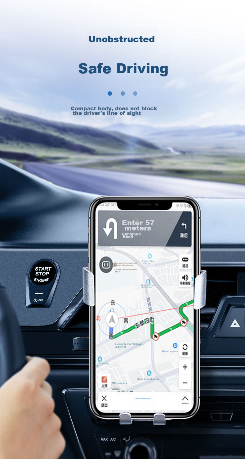 KOOLIFE Magnetic Magsafe Car Phone Holder, Dashboard Suction Cup Mount, Desktop Car Navigation Stand, Suitable for All Vehicle Models 12