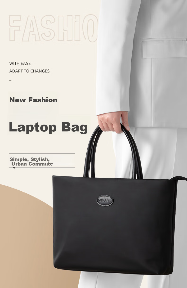 WOMT Womo Briefcase for Women, Handheld Laptop Bag 13.3/14 Inches Suitable for Apple, Huawei, Xiaomi, Lenovo Xiaoxin, ThinkPad, ASUS, Dell, HP, Microsoft 1