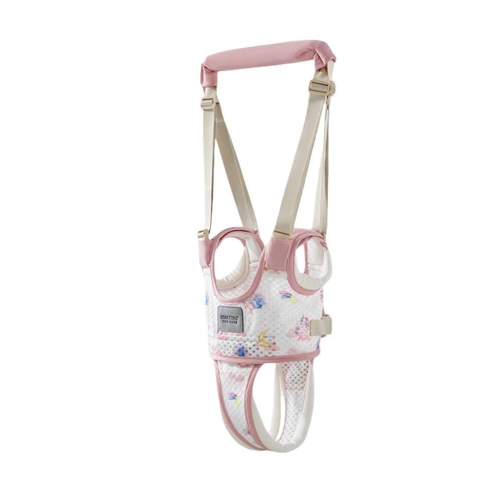 Beitaisi Baby Walking Aid, Anti-Choke, Breathable, Anti-Fall Device for Children Learning to Walk And Stand, Infant Traction Rope, Yunxi Pink