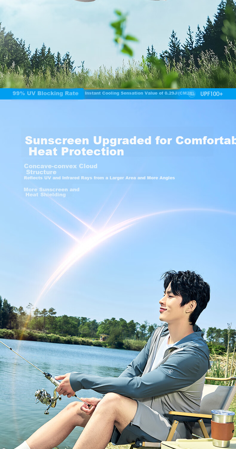 Erke Men's Summer Sun Protection Jacket Hooded Ice Cooling Moisture-Wicking Quick-Dry UPF100+ 4