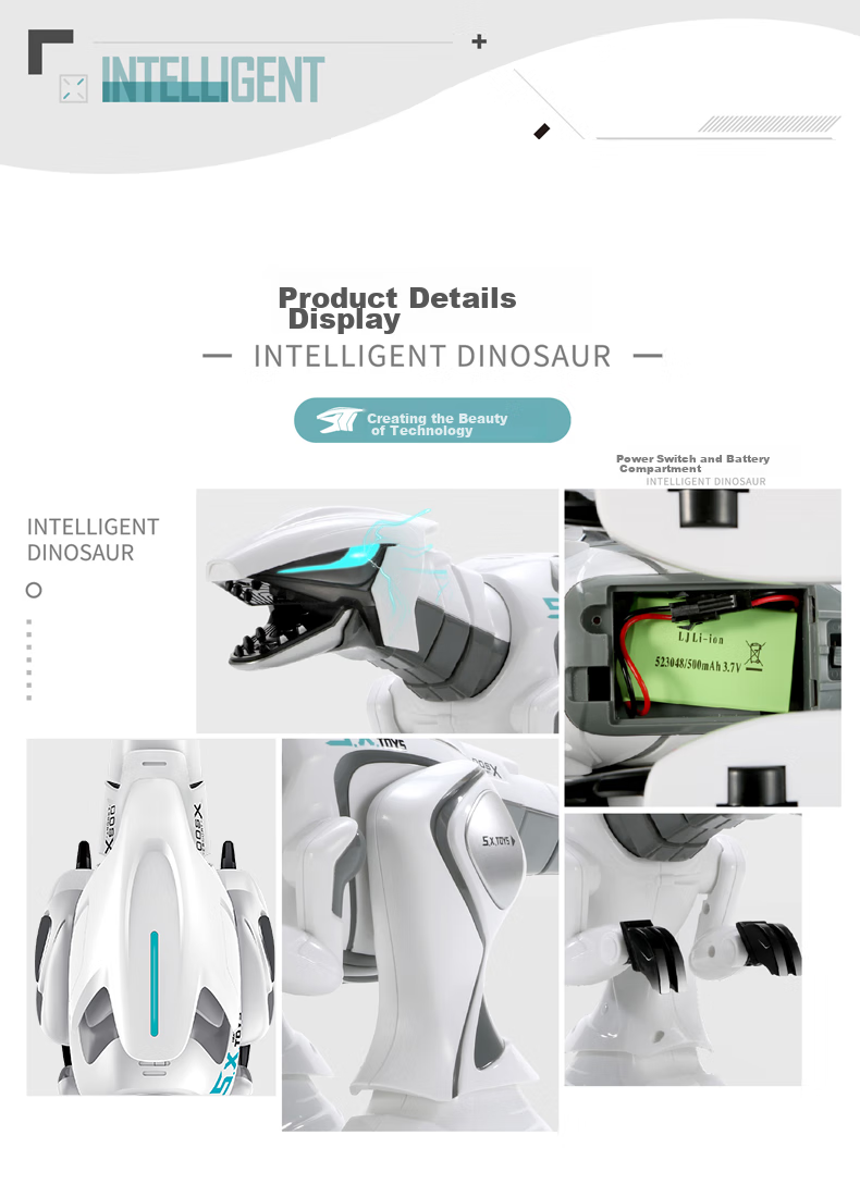 JINGDA TOYS Remote Control Dinosaur Toy, Electric Tyrannosaurus Robot, Boys' Toy, Children's Birthday Gift 10