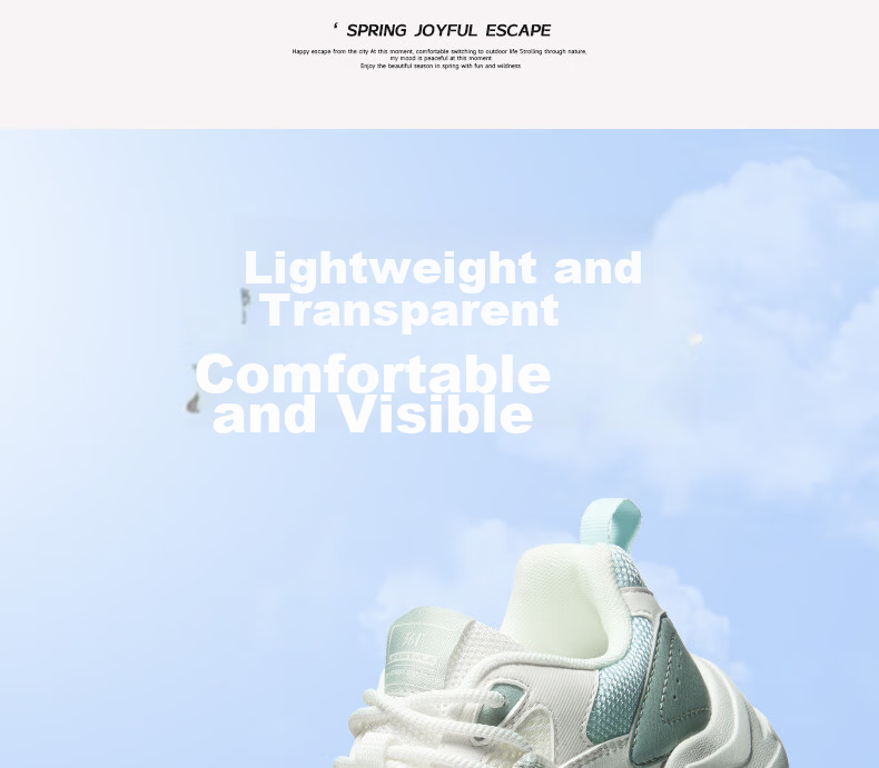 361° Women's Sports Shoes, Spring And Summer Mesh Thick-Soled Heightening Casual Commuter Dad Running Shoes for Women, 682426763F-1 11
