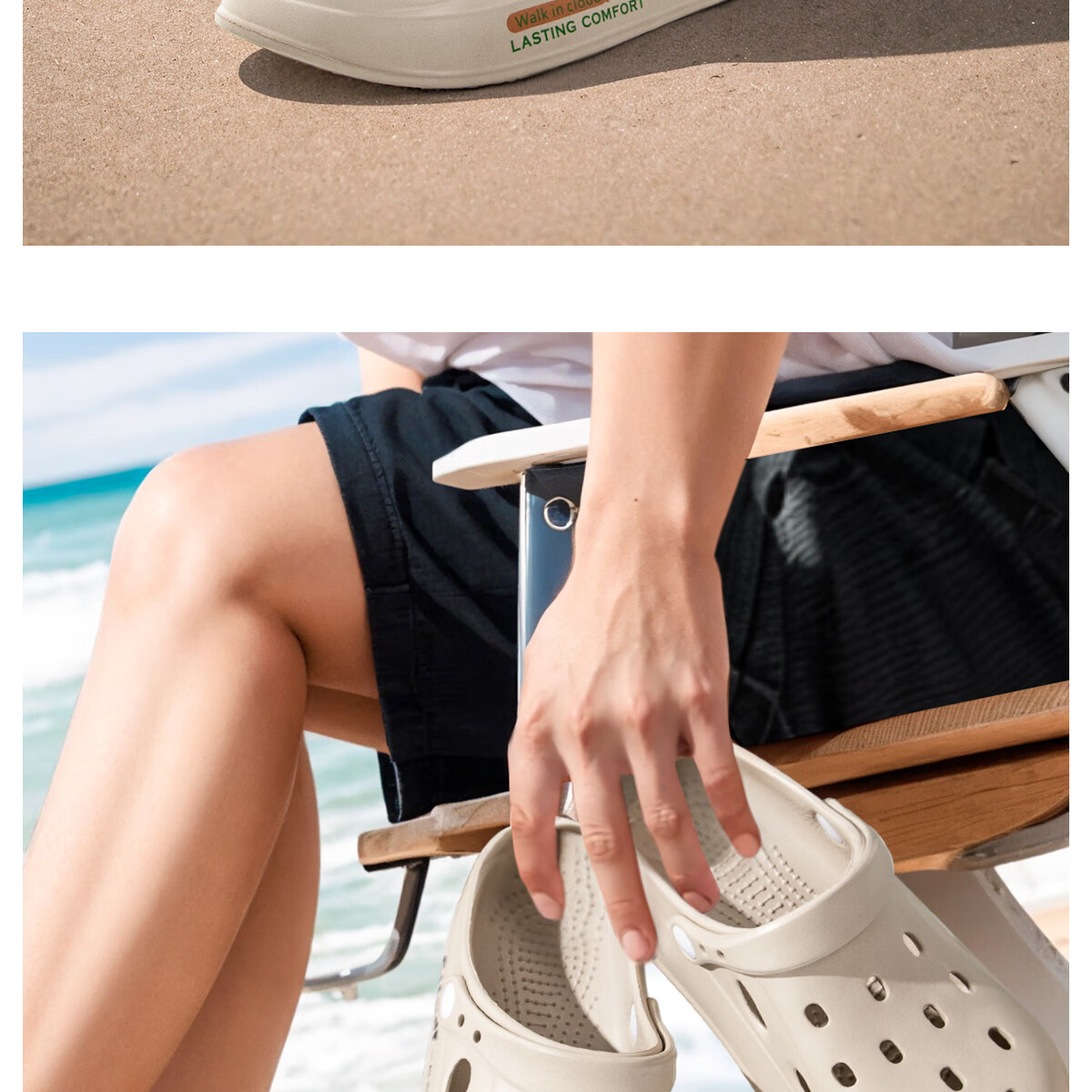 Grace Men's Perforated Shoes, Summer Outdoor Driving Sandals, Beach Shoes, EVA Odor-Resistant, Outdoor Wear, Non-Slip Surgical Room Slippers for Me 17