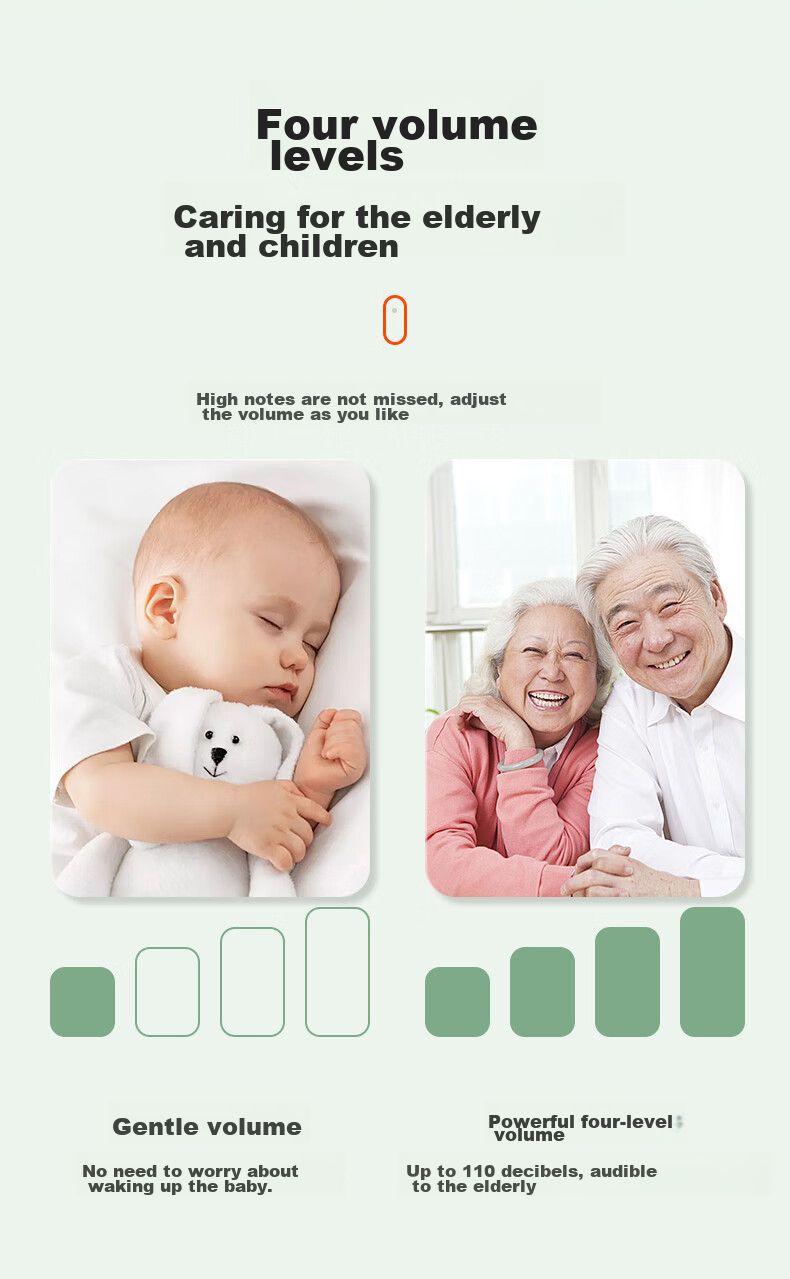 Xiya Wireless Doorbell, Elderly Call Button, Home Emergency Button for Seniors, Remote Control One-Button Emergency Alarm for Patients 8