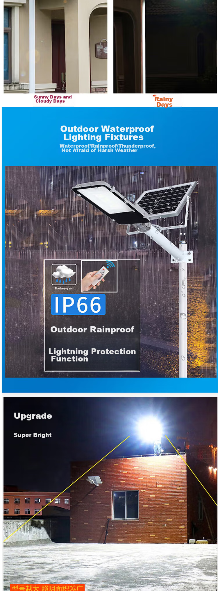 Heart Lock 2025 New Solar Outdoor Lighting, One-To Garden Light, High-Power, Rural Waterproof, Automatic On at Night 3