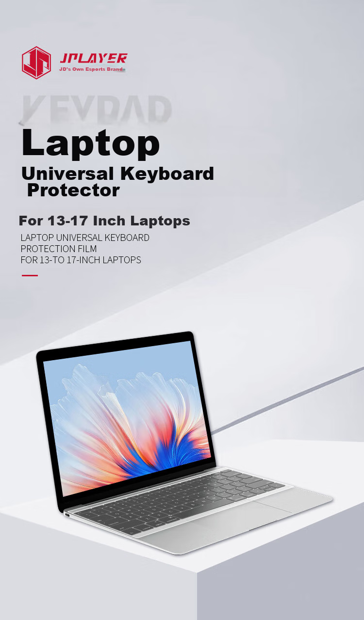 JPLAYER Laptop Screen Protector + Keyboard Cover, 13.3-Inch 16:9 Universal HD Transparent LCD Protective Film Set, Suitable for Lenovo, ASUS, Dell ThinkPad 2
