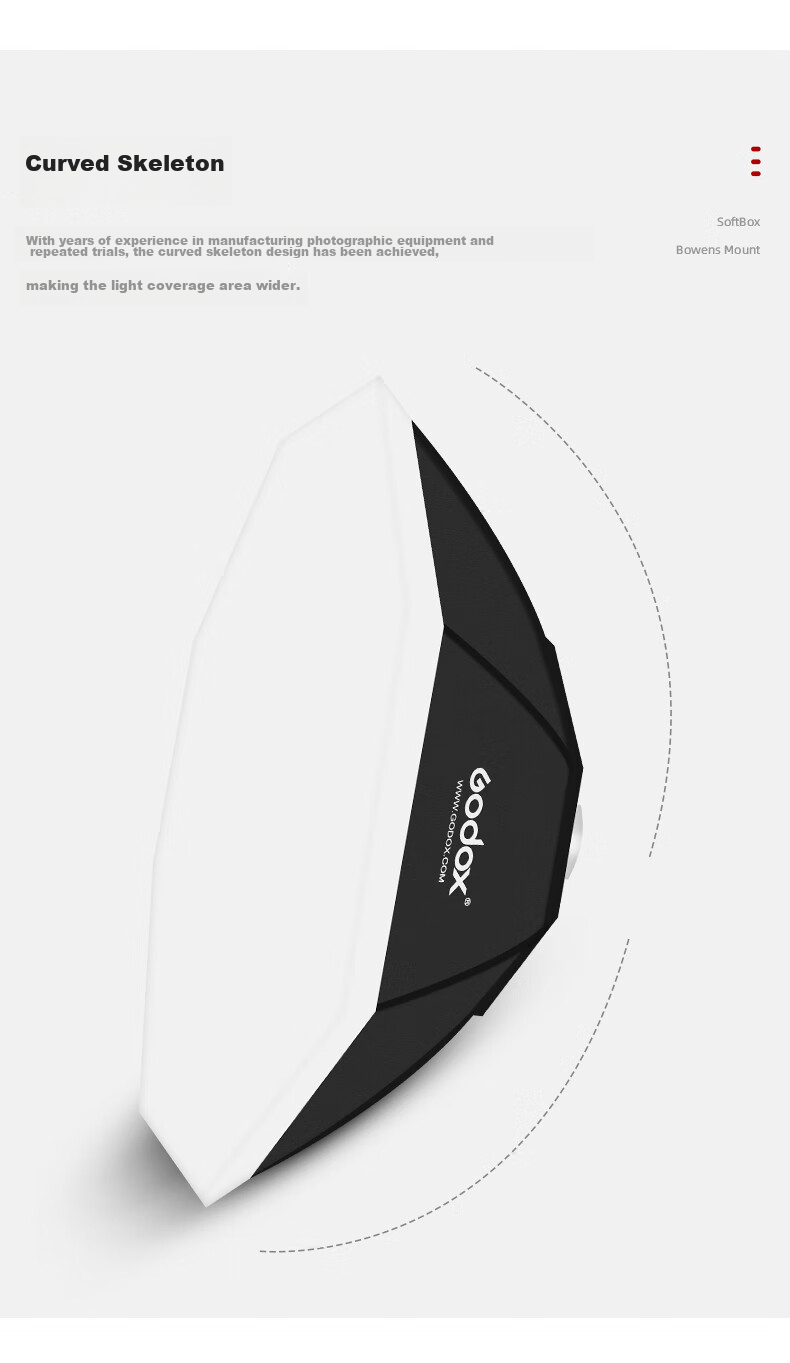 Godox 120cm Octagonal Softbox, Live Streaming Video Beauty Softbox, Photography Studio Shooting Fill Light, Soft Light Dome, Baorong Mouth 10