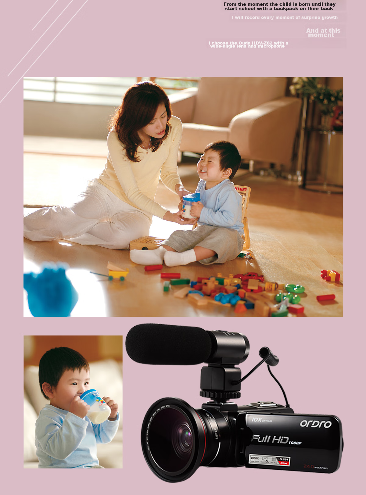 ORDRO Z82 Camera, High-Definition Professional Live Streaming And Recording Device, Digital Camcorder, Portable Handheld DV, 10x Optical Zoom, 120x Intelligent Zoom, Vlog Short Video 14