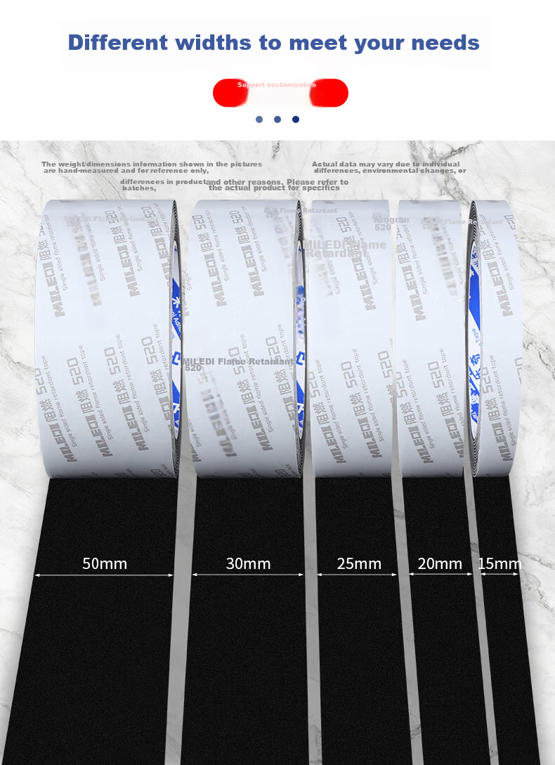 Mileqi Single-Sided Flame-Retardant Foam Tape, Kitchen Stove Gap Filler, Waterproof Self-Adhesive Flame-Retardant Sealing, Shock-Absorbing, Black, 20mm Thick, 20mm Wide, 2m Long, 1 Roll Package 7