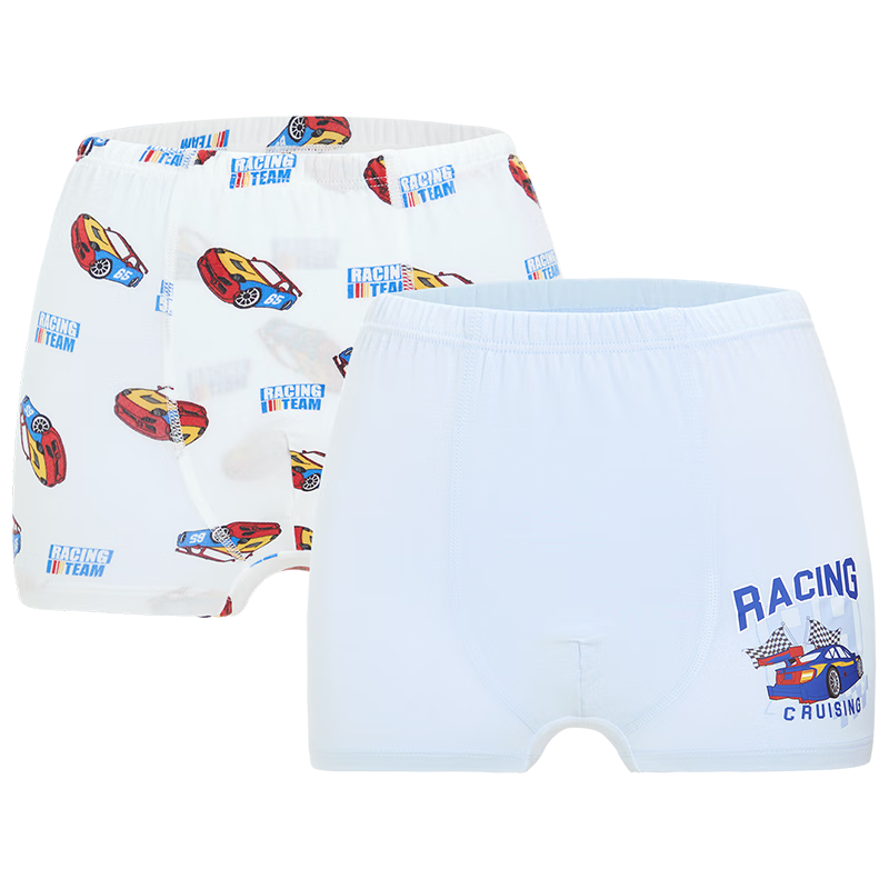 Aimer Kids Boys' Modal Mid-Rise Boxer Briefs, 2-Pack AK223D451 Car 120
