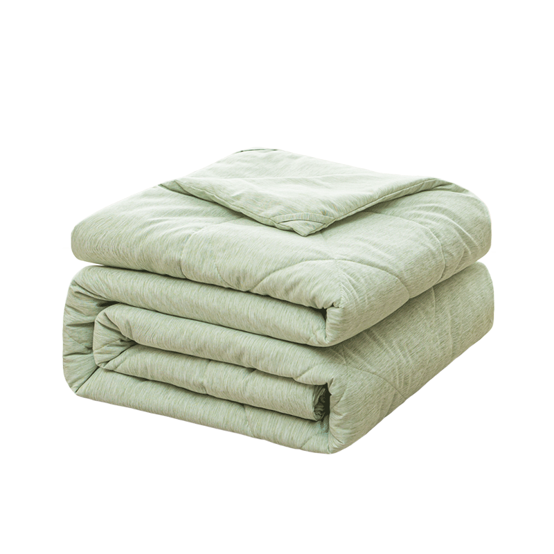 JD Original Satin Color Woven Summer Cool Quilt, Air Conditioning Blanket A-Class Fiber Quilt 1.5x2m Green Bean Ice