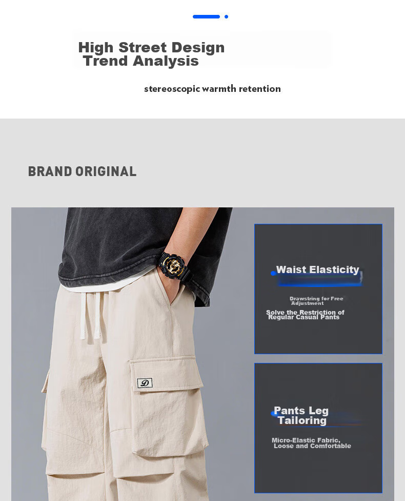 Dingfengbaoluo American-Style Cargo Casual Pants for Men, Spring And Summer Trendy Versatile Loose Paratrooper Tactical Trousers, DDF32 Black M 6