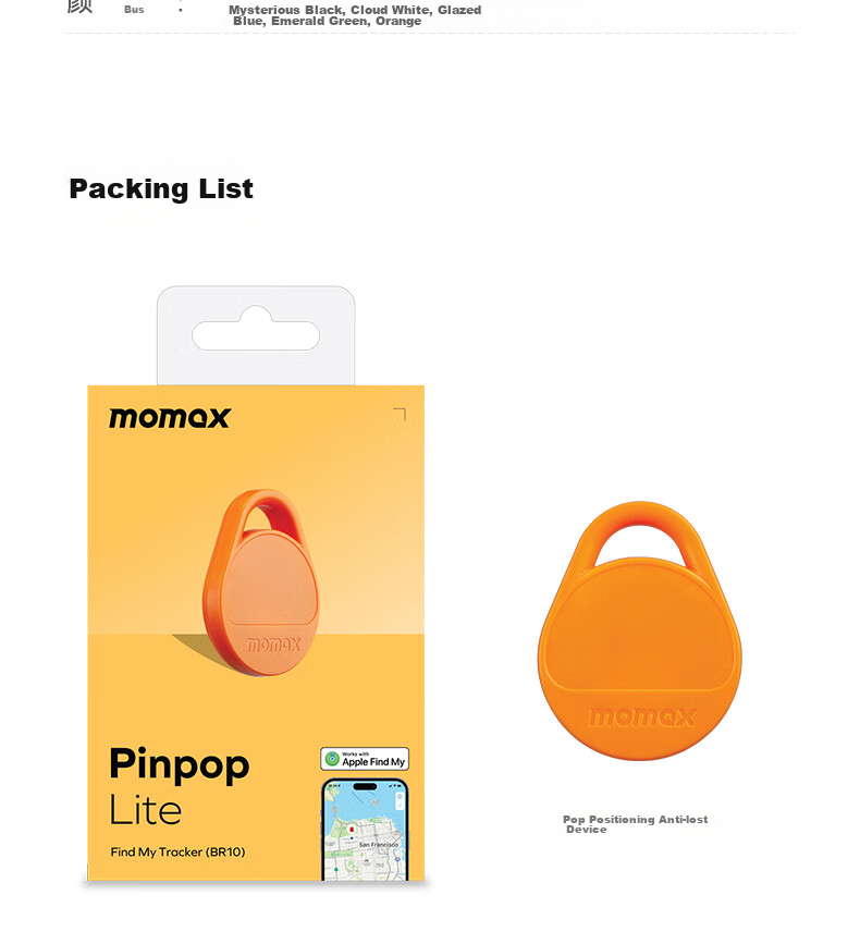 MOMAX AirTag, Officially Certified by Apple, GPS Tracker, Anti-Loss Device, Global Precise Locator for Apple Phones, Children, Elderly, Pets, Luggage, Car Keys, Anti-Loss Positioning 16