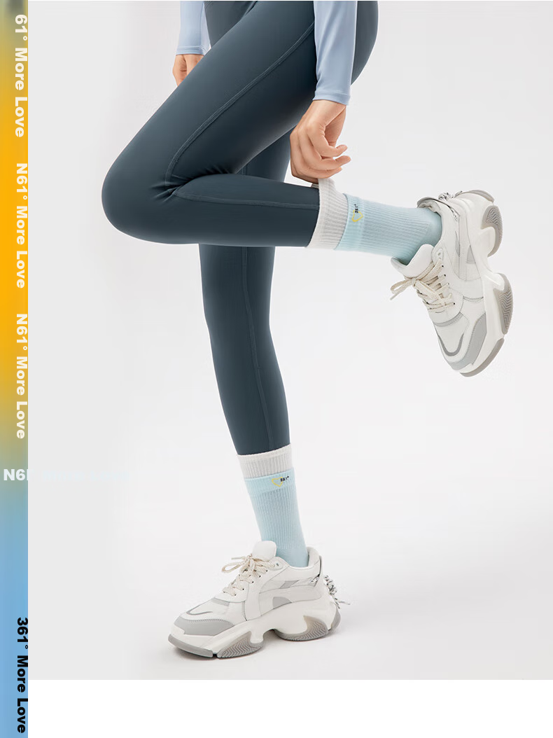 361° Sports Long Socks, Yoga Non-Slip Socks, Fitness Indoor Floor Exercise Breathable Socks, Foot And Leg Protectio 22