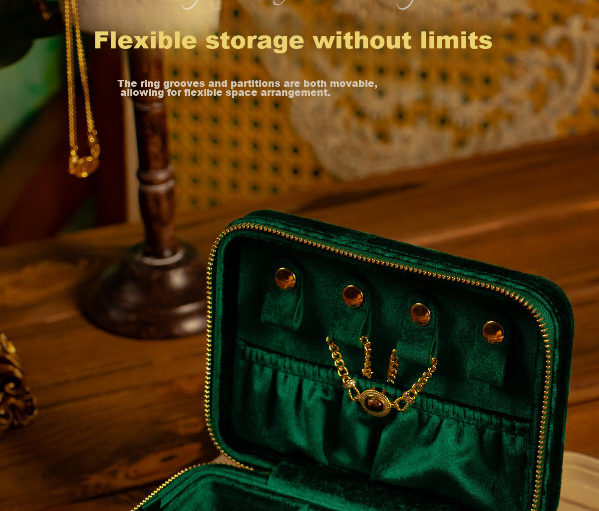 Fanyejia Jewelry Storage Box for Rings, Earrings, Necklaces, High-End Jewelry, Anti-Oxidation, Dustproof, Portable Accessory Box 5