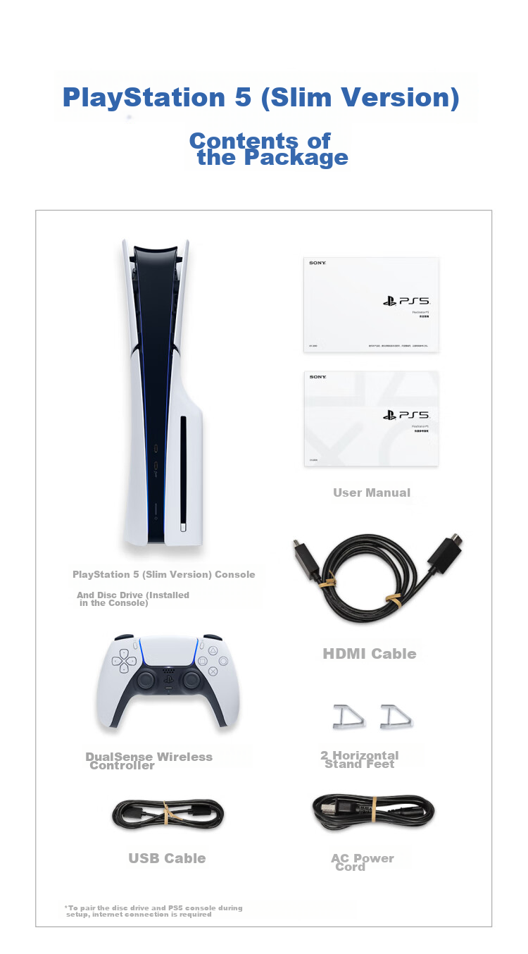 SONY PS5 Slim Disc Edition, PlayStation5 Disc Edition (Slim Version), Chinese Mainland Version, PS5 Game Console 9