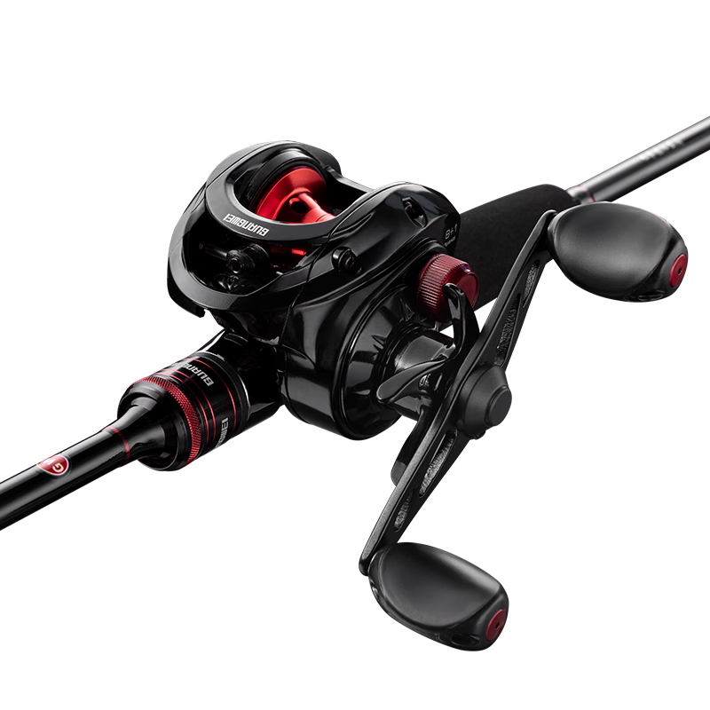 GW Gangfeng Lure Rod with Pistol Grip, 2.1 Meters, M Action, Left-Handed Baitcasting Reel, Fuji O-Ring, for Bass, Mandarin Fish, And Topmouth Culter Lure Fishing Set