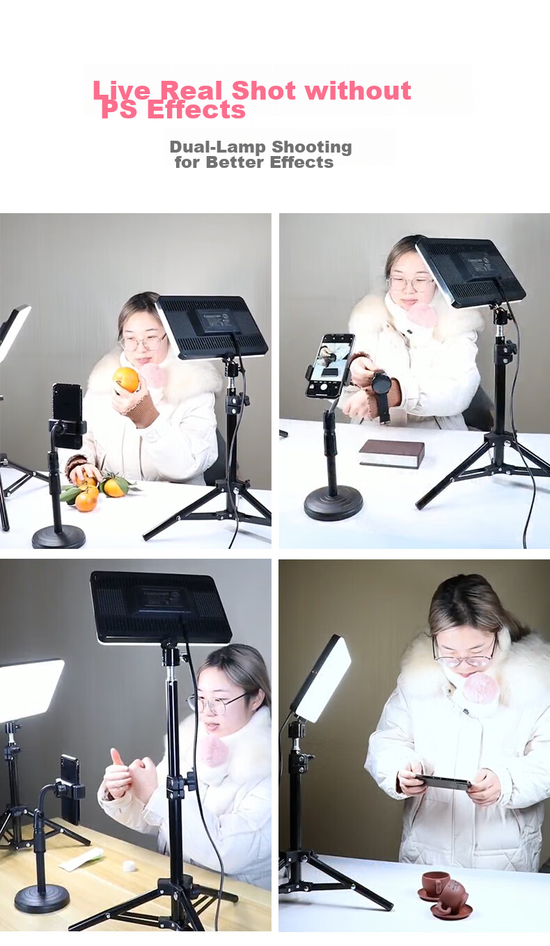 Hakutatz Desktop LED Photography Live Streaming Fill Light Small Studio Light for Streamers, Food, Jewelry, Jade, Antiques, Still Life, Weddings, Overhead Shooting Product Photography Light Jewelry 7