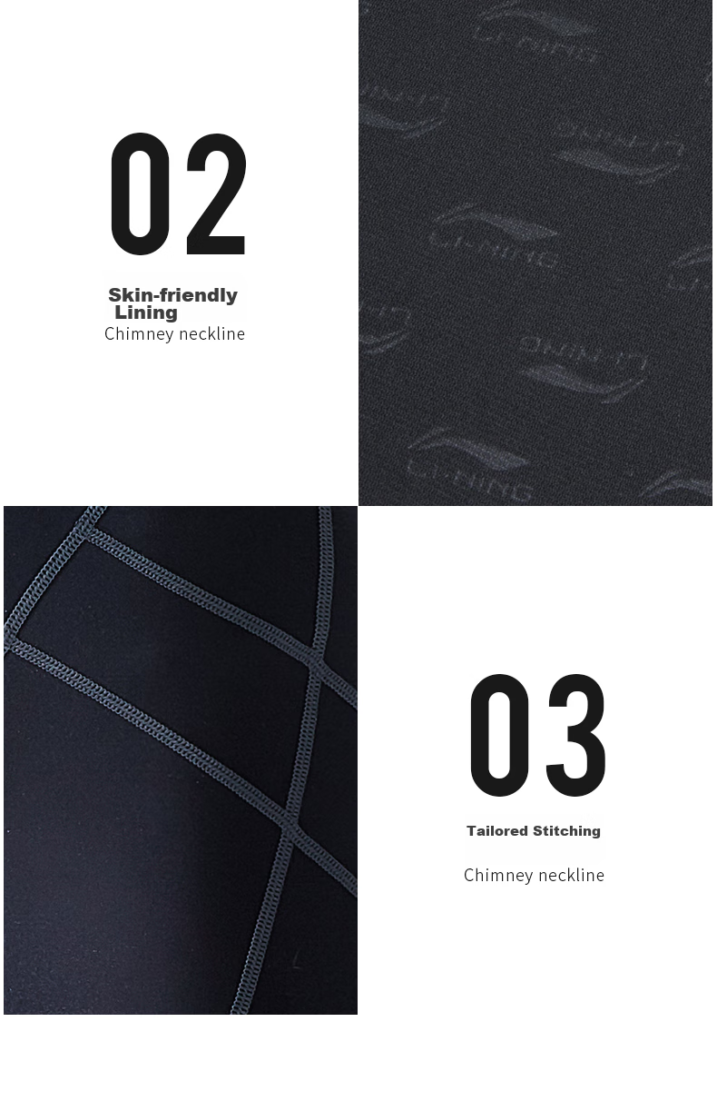 Li-Ning Men's Knee-Length Swim Shorts, Hot Spring Swimming Trunks, Men's Vacation Casual Swimwear, 169-3, Black And Gray, 2XL 13