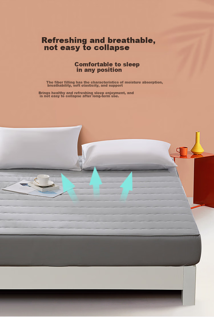 Fuanna Fitted Mattress Protector Double-Sided Washable Non-Slip Oversized 120x200cm Green 8