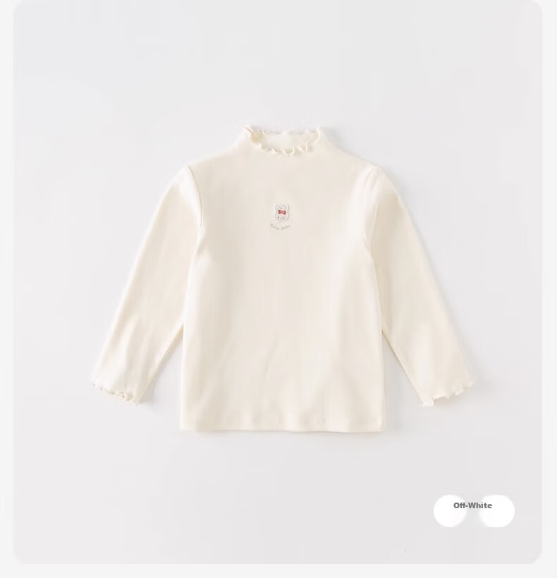 DAVE & BELLA Children's Undershirt, 2023 Autumn Children's Clothing, Girls' Long-Sleeve T-Shirt, Baby Inner Wear Top 13