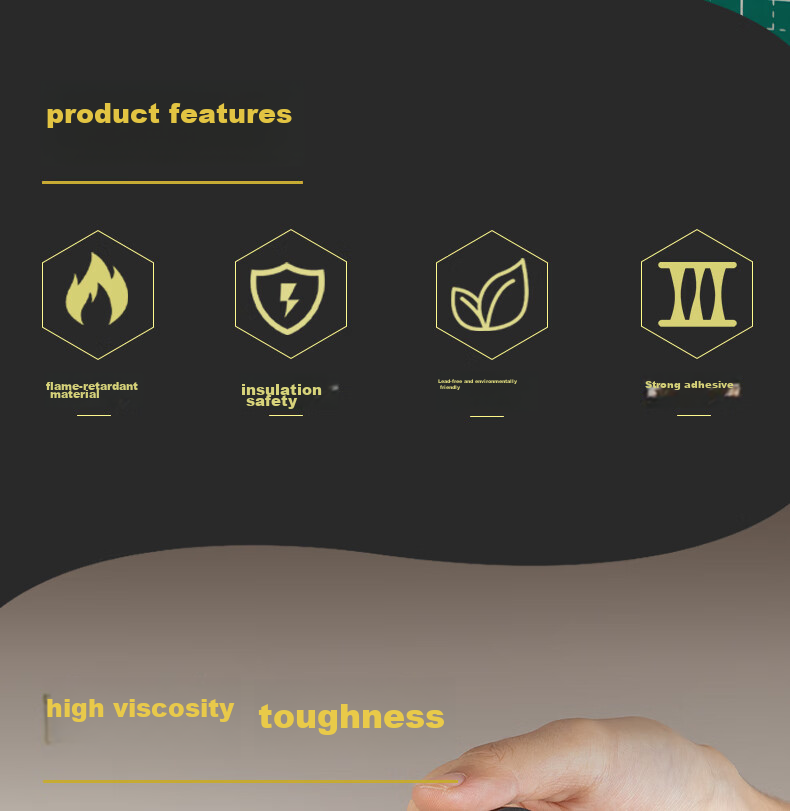 Deli Electrical PVC Insulation Tape, Waterproof, Flame-Retardant, Low Temperature Resistant, 18mm*18m*0.15mm, Yellow, 18 Meters, 10 Rolls, JF411-YL 3