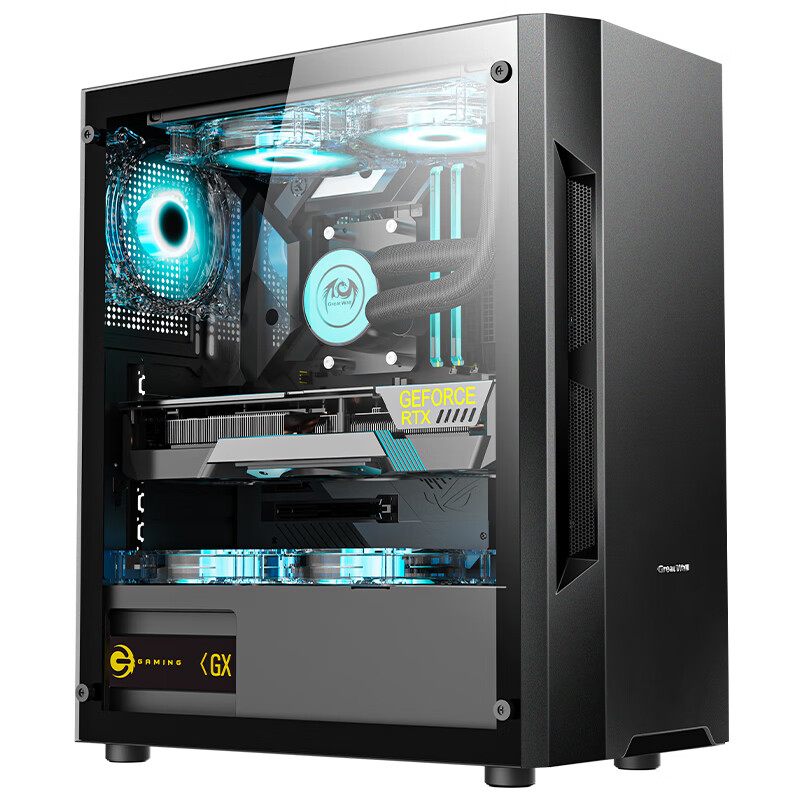 Great Wall Original K13 Upgraded Computer Gaming Case (ATX Motherboard / Five Hard Drive Bays / U3 / Glass Side Panel / Wide Body / 8 Fan Positions / Supports 50 Series Graphics Card)