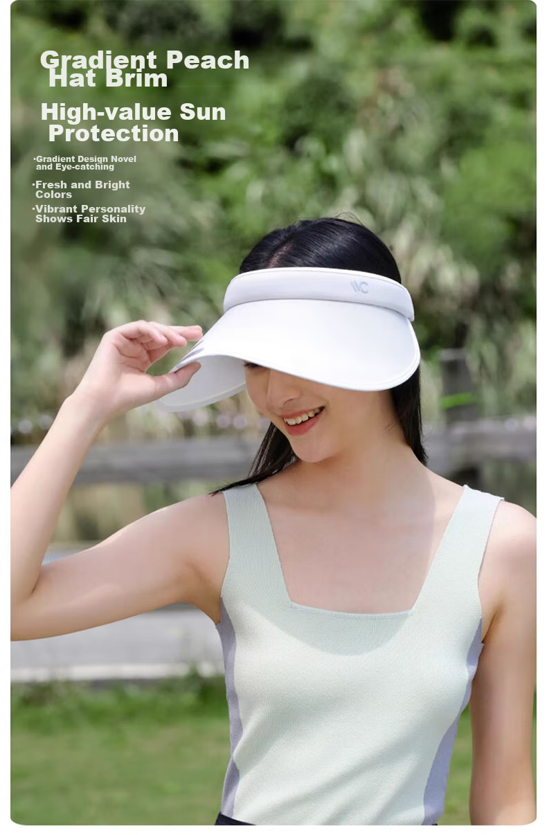 VVC Sun Protection Hat for Women, Sun Visor, UV-Resistant Wide-Brimmed Bucket Hat, Gradient Gray 4
