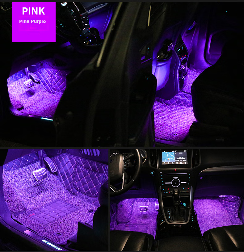 Dijialun Car Ambient Light, Interior Modification, No Wiring Required, Wireless Remote Control, Universal USB Car Atmosphere Light, Footwell Interior Decoration Light, LED Breathing Light, Creative Product, Music Rhythm Light 13
