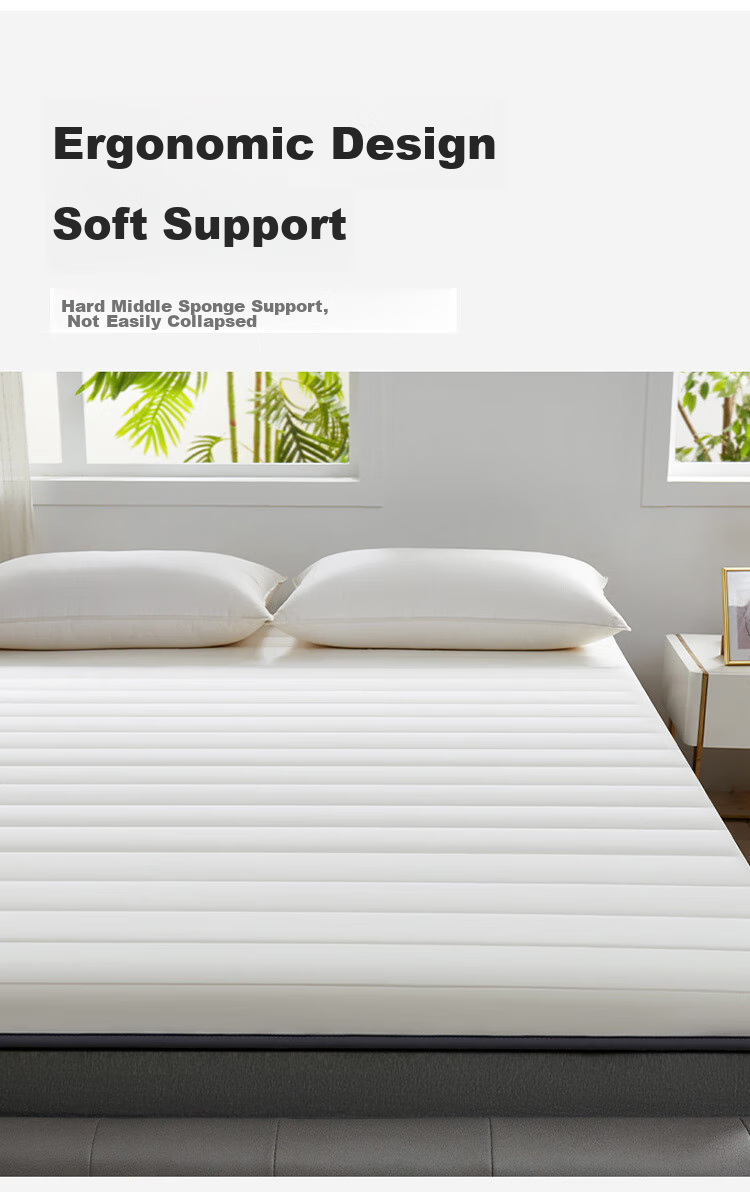 Dohia Mattress Pad, Brushed Fabric Surface, 5D Mesh, Foldable, Dormitory Single Pad, Quilt, Mattress Topper, 1.2x2 Meters 6