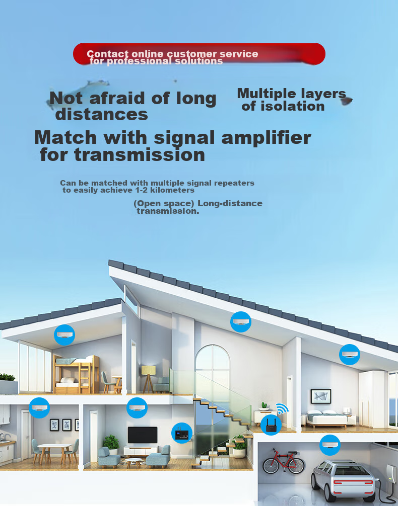 PGST Smoke Alarm, Fire Detector, 3C Certified Fire Safety Device, Fire Protection System, Main Unit + 5 Alarms 10