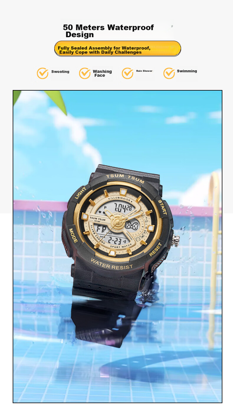 Disney Sports Waterproof Watch for Middle And High School Exams Only, Time-Telling Electronic Watch for Primary, Junior High And Senior High School Students And Childre 7