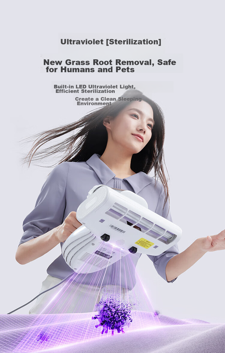 JD Original Xiaohai Pao Ultra Mite Remover with Dual Cups for Dust And Mite Separation, Home UV Sterilization, Ultrasonic Mite Removal, Smart Display Detection, All-In Dust And Mite Removal Machine 7