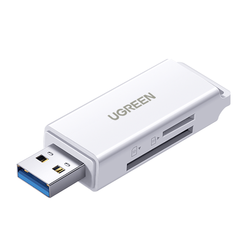 UGREEN USB3.0 High-Speed Card Reader, Multifunctional SD/TF Card Reader All-In, Supports Smartphones, DSLR Cameras, Dash Cams, Surveillance Storage Memory Cards 40751