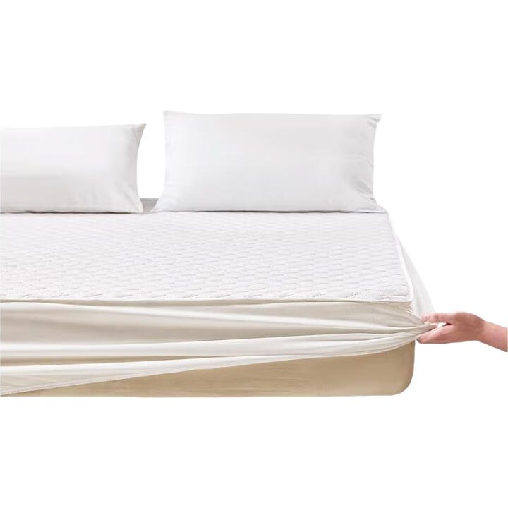 FUANNA Home Textile Single Fitted Sheet, Antibacterial Anti-Mite Dustproof Washable Single Bed Sheet, 120*200cm White