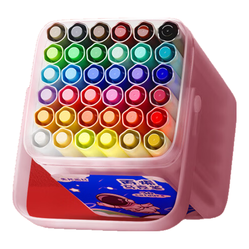 BGI-WAPM Acrylic Markers, Waterproof Drawing Shoes, Hand-Drawing DIY Graffiti Pen Set, Paint Brushes for Clothes T-Shirt Stone Wood Glass Coloring Paint, Water-Based Watercolor Pens, 36 Classic Colors, Art Educatio
