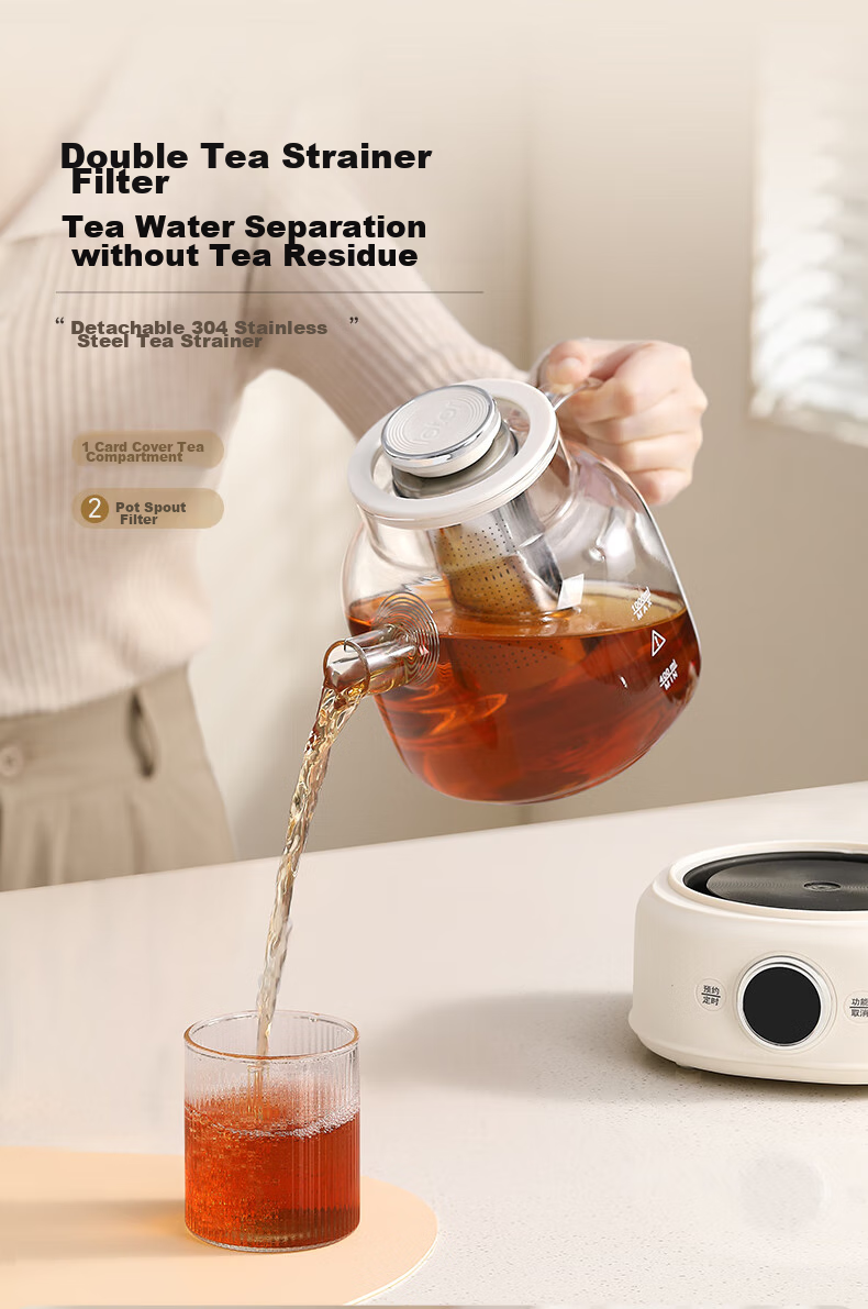 LOTOR Leiduo Health Pot, 1 Liter Full Glass Health Pot, Baby-Grade Material, Mini Kettle, Insulated All-In Automatic Constant Temperature Small Tea Maker 10